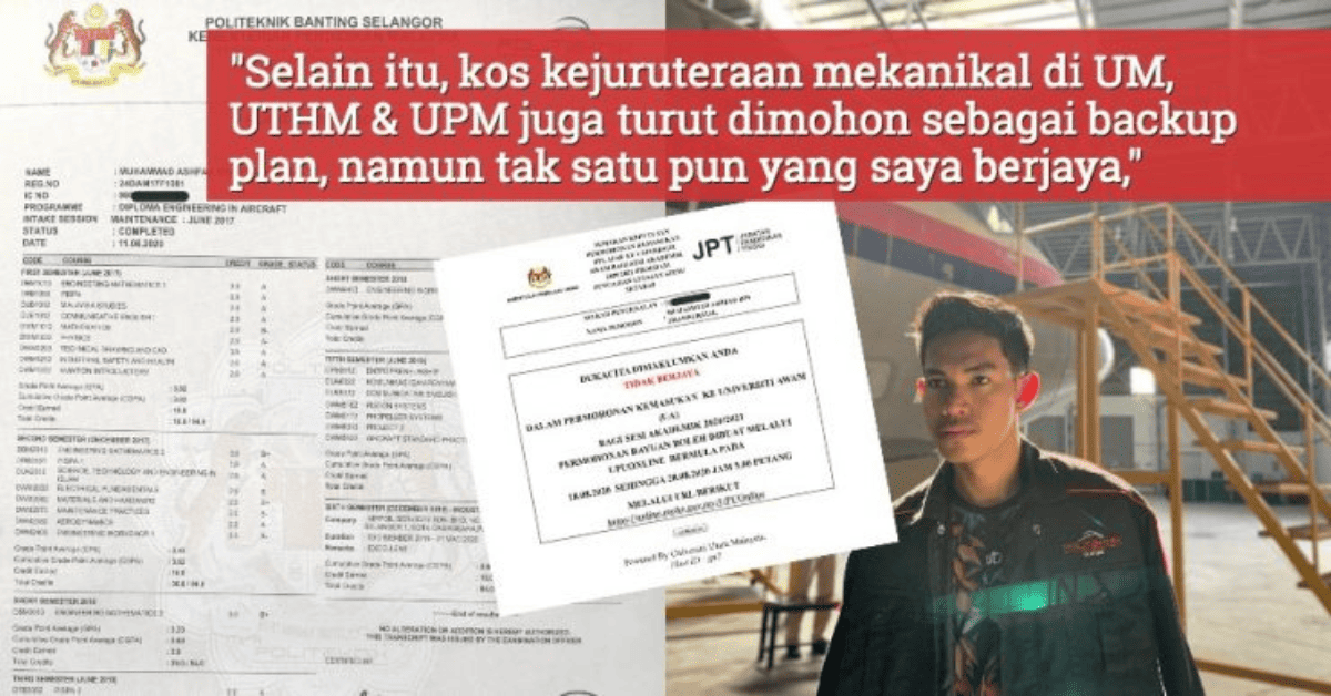 Gagal UPU, Tak Dapat Tawaran Universiti